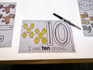 Farm counting w dry erase marker pic