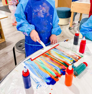 Squeegee Art for Preschoolers and Pre-K