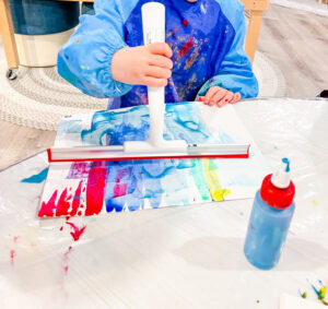 Squeegee Art for Preschoolers and Pre-K