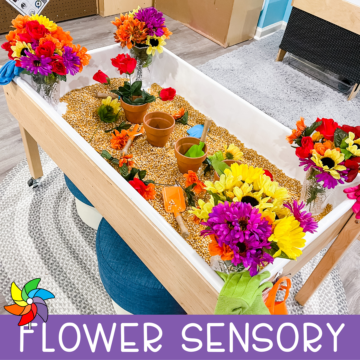 Flower Sensory Table Bin