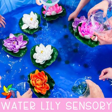 Water lily sensory play