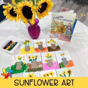 preschool sunflowers van gogh famous artists