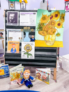 Preschool sunflowers art exploration