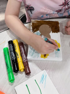 Preschool sunflowers mixed media art project Van gogh
