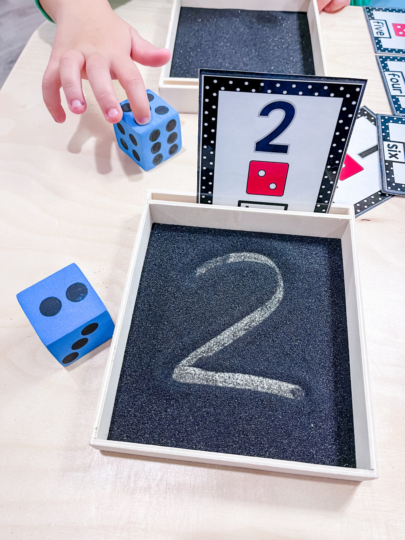 Roll and Write Preschool Math Center - Play to Learn Preschool