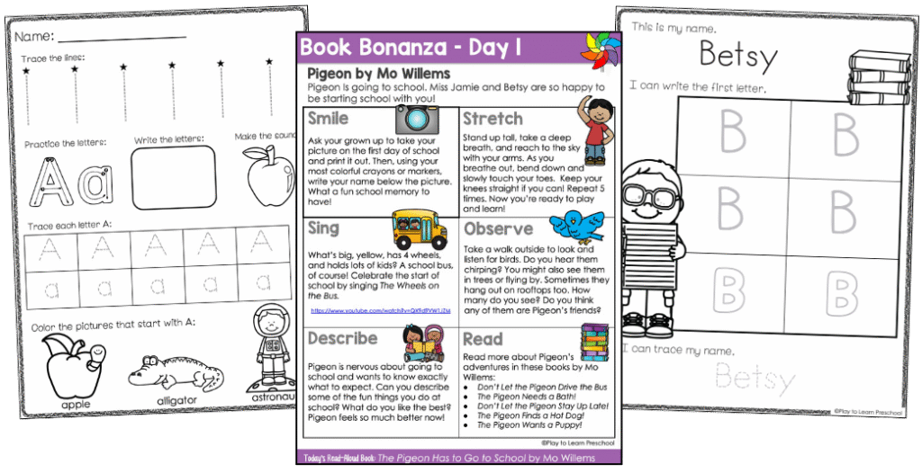 Preschool Enrichment Pages for Free Preschool Lessons