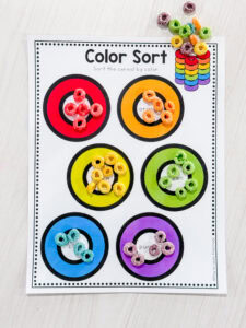 cereal math color sorting