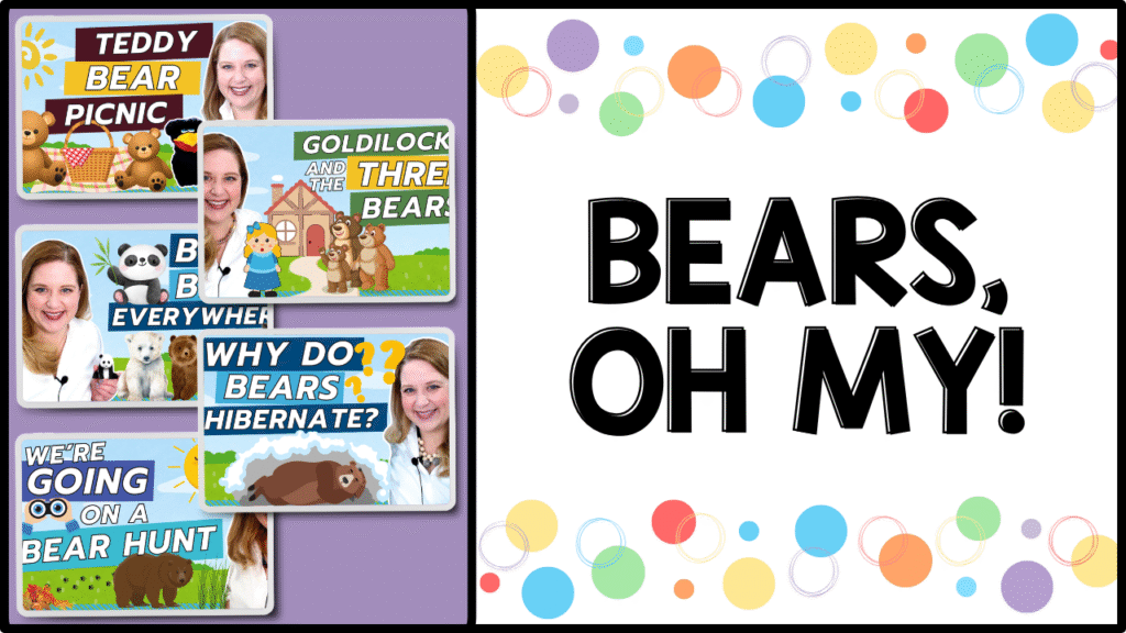 Bears preschool video lessons