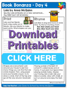 book bonanza lessons and activites