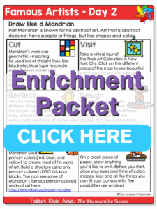 preschool famous artists circle time printables support page 2