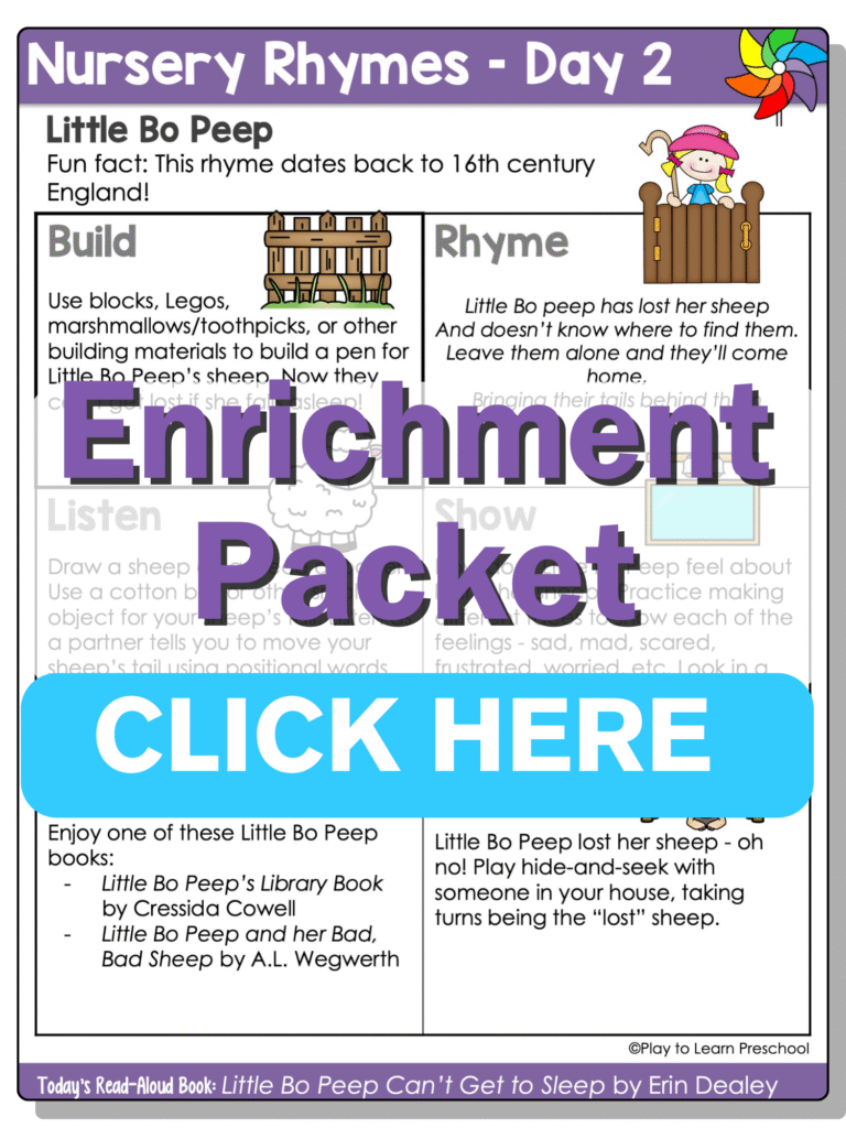 preschool nursery rhymes activities day 2