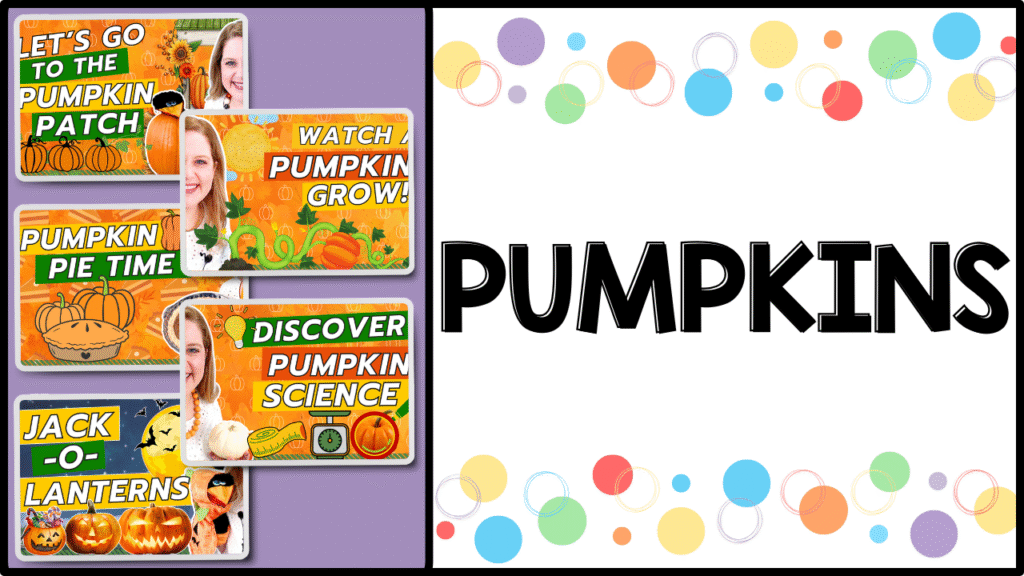 Pumpkins free preschool video lessons