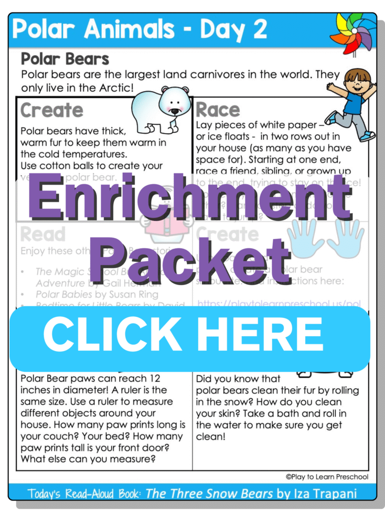 polar animals printables day 2