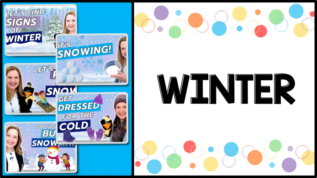 Winter free preschool video lessons