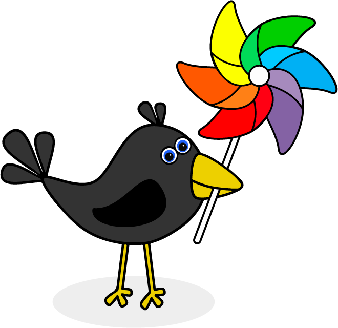 Betsy the Blackbird logo as part of the Play to Learn Preschool free video series