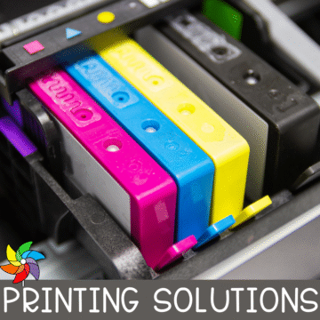 preschool printing solutions square title box
