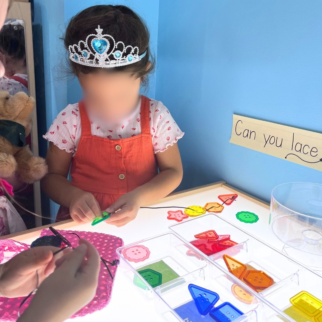 preschool lacing activity - Play to Learn Preschool - Imaginative Lacing For Time-Traveling Fantasy Play