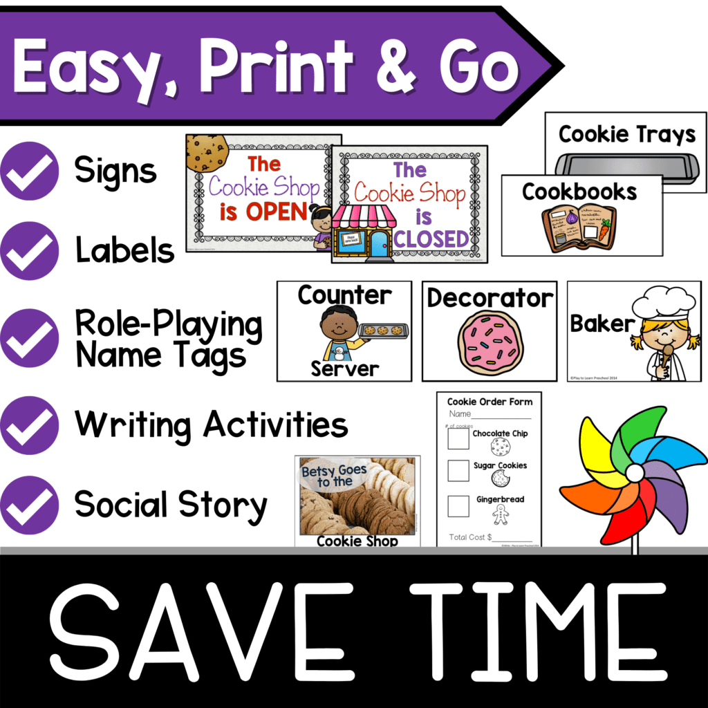 Cookie Shop Bakery Dramatic Play - Play to Learn Preschool Preschool