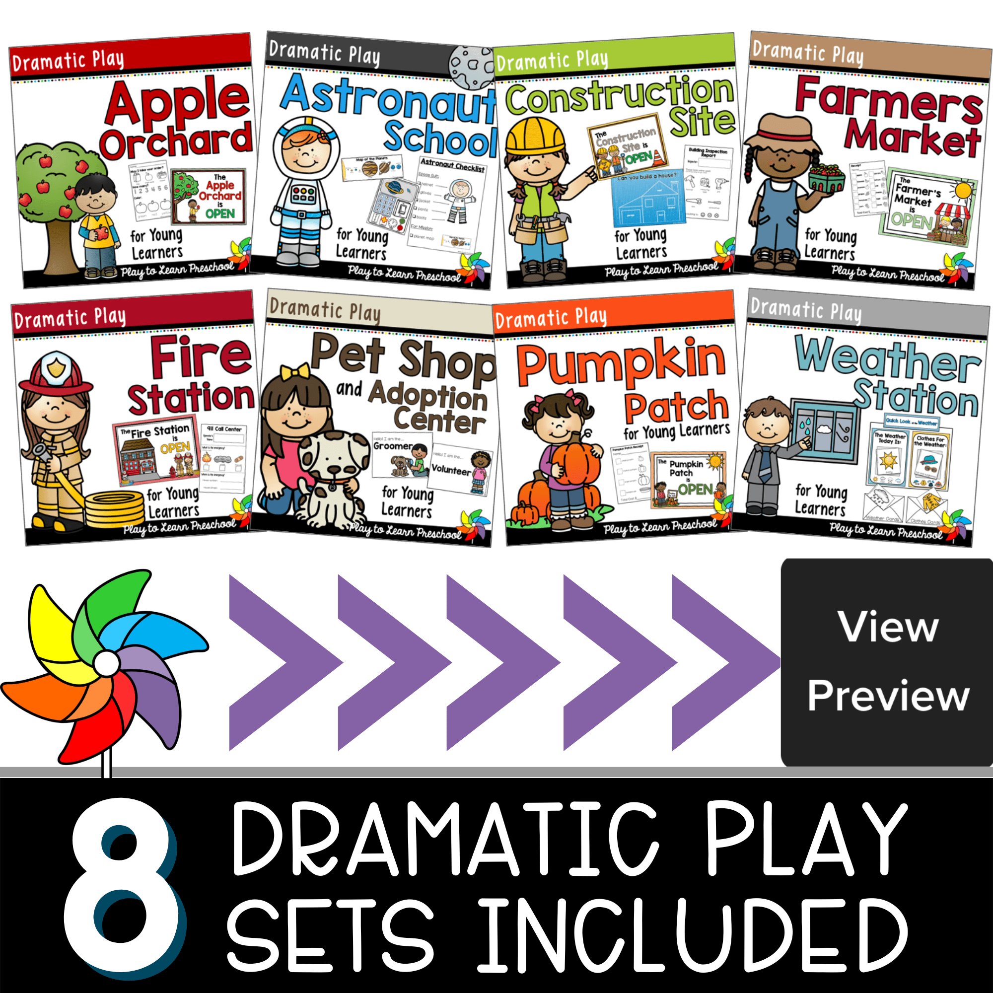 Preschool dramatic play bundle #4