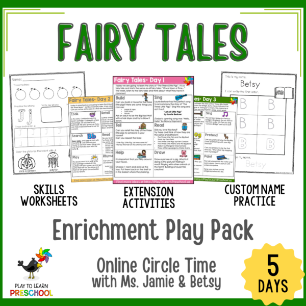 Online Circle Time Play Pack - Fairy Tales - Play to Learn Preschool