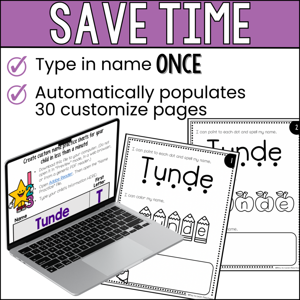 Fun and Engaging Name Practice Sheets for Preschoolers