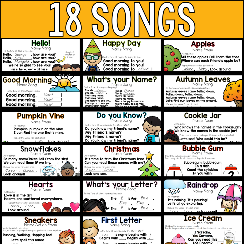 Engage Your Class with Fun Name Songs for Circle Time