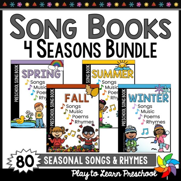 Songs Rhymes Music Fingerplays for Preschoolers 4 Seasons Song Book ...
