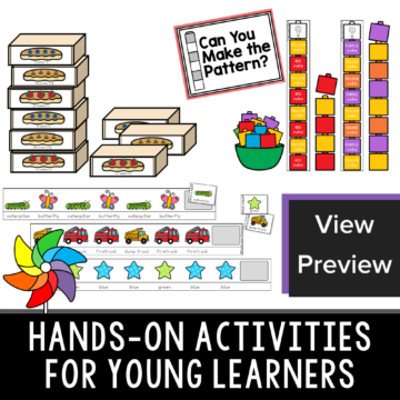 Math Patterns Preschool Unit Hands-On Activities, Circle Time Lessons ...