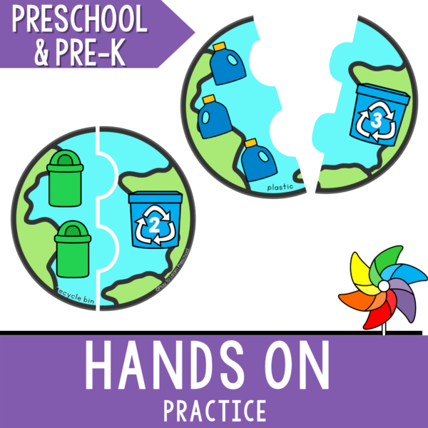 Earth Day Counting Games Preschool Number Puzzles Mats & Folder Game ...