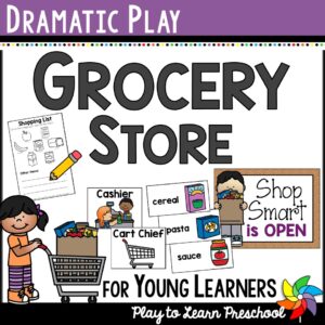 Preschool dramatic play grocery store