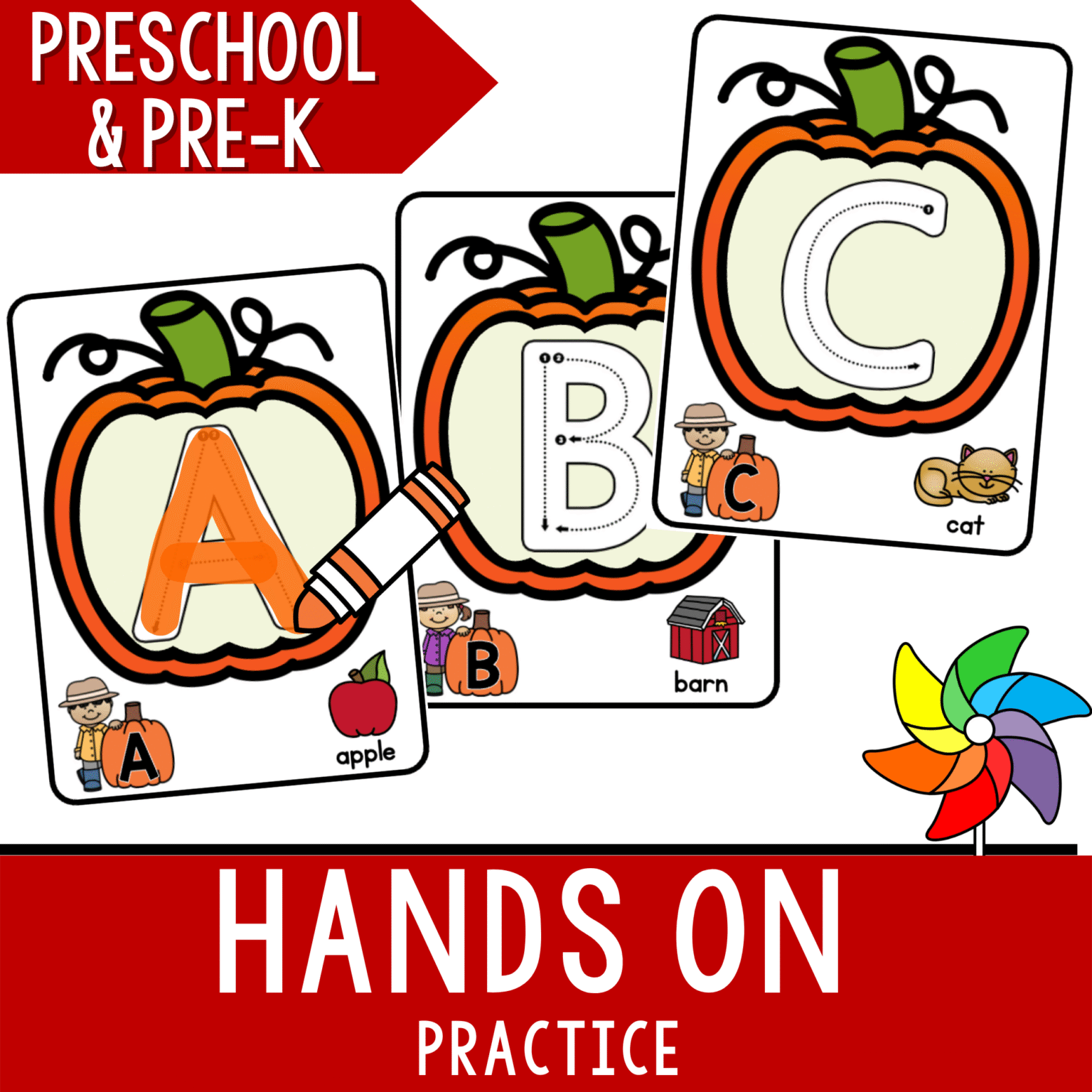 Pumpkin Writing Cards – Letter & Number Tracing Practice for Preschool ...